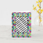 バースデー・カードの挿入物の写真色の花柄 カード (黄色い花)