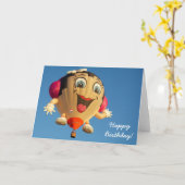 バースデー・カードの気球 カード (黄色い花)