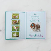 バースデー・カードの"Hokey牢獄"をしているバセット犬 カード (内部)