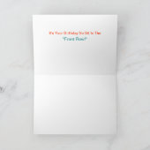 バースデー・カードは最前列に坐ります カード (内部)