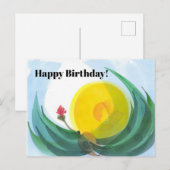 バースデー・カードは、日曜日、第2をここに来ます 案内ポストカード (正面/裏面)