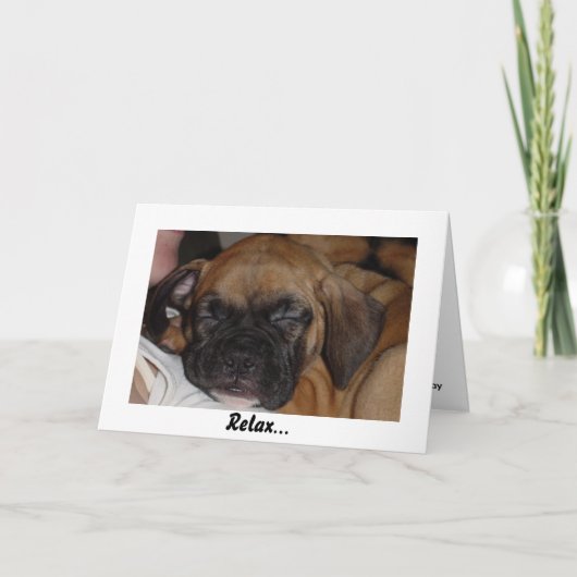 バースデー・カードをリラックスして下さい カード (正面)