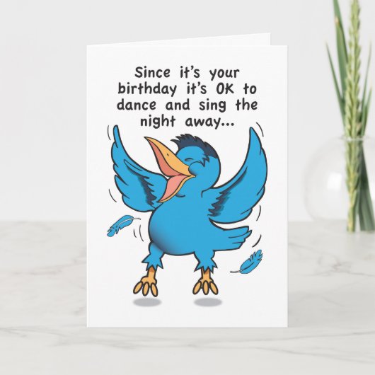 バースデー・カードを踊り、歌って下さい カード (正面)