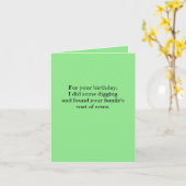 バースデー・カード紋章付き外衣 カード (黄色い花)