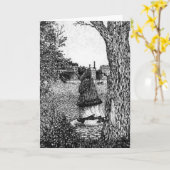 バースデー・カード-匿名の顔 カード (黄色い花)