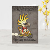 バースデー・カード-叔父さんバースデー・カード-オウムBir カード (黄色い花)