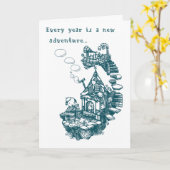 バースデー・カード-昼食の時間 カード (黄色い花)