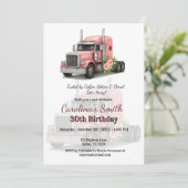 バースデー　クイーン　オブ　ザ　ロード　女性トラックドライバー 招待状 (スタンド正面)