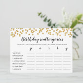 バースデー スキャッタゴリーズ 編集可能なゲーム カード (スタンド正面)