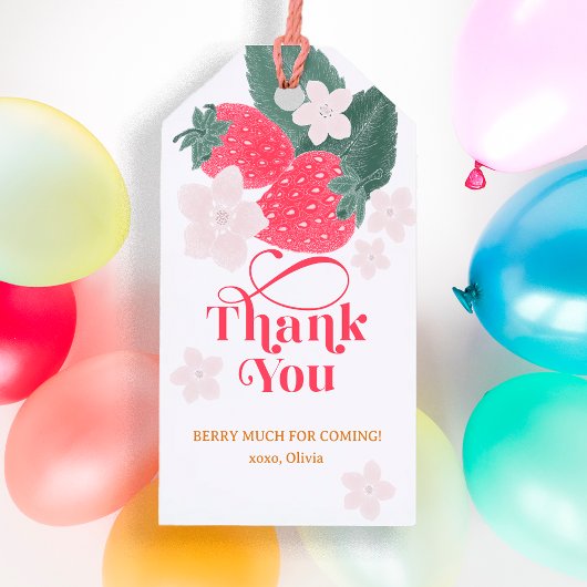バースデー ストロベリー サンクス ベリー マッチ ファボリット ギフトタグ