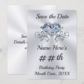 バースデー セーブ・ザ・デート インビテーション  いつでも (正面/裏面)