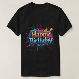 バースデー チアー - カラフルなハッピーバースデーTシャツ Tシャツ