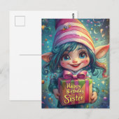 バースデー・ノーム – お姉さんの誕生日おめでとう ポストカード (正面/裏面)
