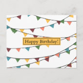 バースデー バナー お誕生日おめでとう ポストカード (正面)