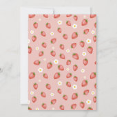 バースデー・パーティーの招待状 テーマ：いちごの初誕生日 招待状 (裏面)