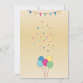 バースデー・パーティー 誕生日 任意の年齢 招待状 ハンバーガー (裏面)