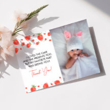 バースデー フォト サンクス カード