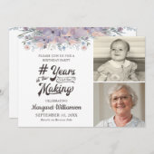 バースデー フラワーズ  ２ フォト イヤーズ イン ザ メイキング 招待状 (正面/裏面)