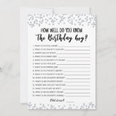 バースデー・ボーイ・ゲーム・カードについてどれくらい知っていますか 招待状 (正面)