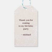 バースデー ヴィンテージ 野球 レトロ オーダーメイド ギフトタグ (裏面)