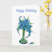 バースデー.忘れ口。 カード (黄色い花)