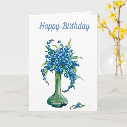 バースデー.忘れ口。 カード (黄色い花)