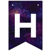 バースデー.星と宇宙の宇宙飛行士銀河系。 バンティングフラッグ (第2の旗)