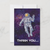 バースデー.星と宇宙の宇宙飛行士銀河系。 招待状 (正面)