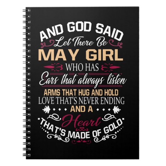 バースデー 神はメイ・ガールと言った ノートブック (正面)