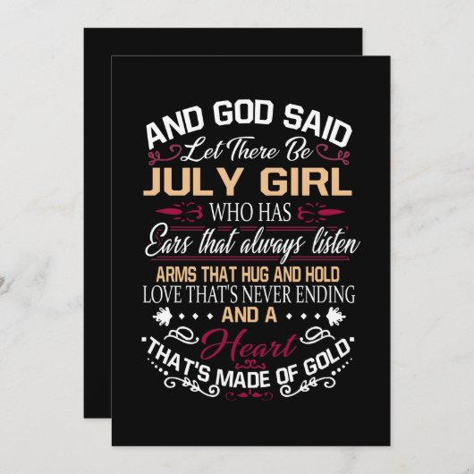 バースデー |神は七月の女の子を連れて行けと言った セーブザデート (正面/裏面)