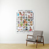 バースデー 33 フォト コラージュ パーティー 背景 タペストリー (インサイチュ)