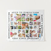 バースデー 33 フォト コラージュ パーティー 背景 タペストリー (正面(横))