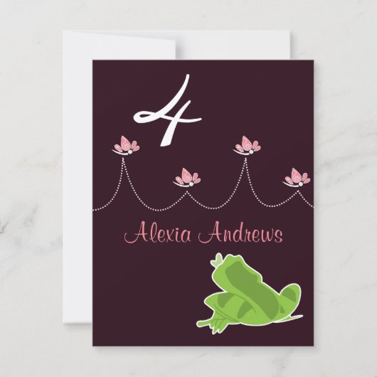 バースデー・Invitation - プリンセス&カエル 招待状 (正面)