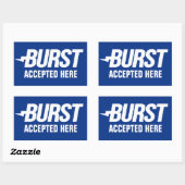 バーストが受け付けたステッカー 長方形シール (シート)