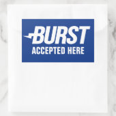 バーストが受け付けたステッカー 長方形シール (バッグ)