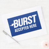 バーストが受け付けたステッカー 長方形シール (封筒)