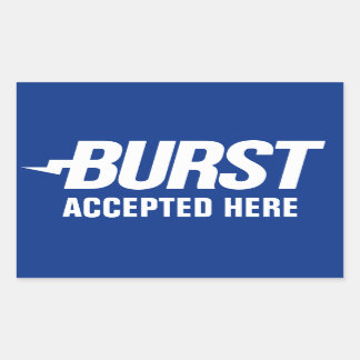 バーストが受け付けたステッカー 長方形シール