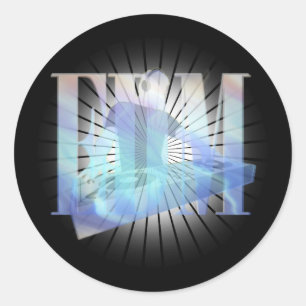 バーストするEDMエレクトリックブルーホット!!! ラウンドシール