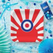 バーストはっきりしたモダンジャパンのラウンデルをターゲットにする ペーパープレート (パーティー)