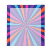 バーストカラフル紡績車デザイン ノートパッド (正面)