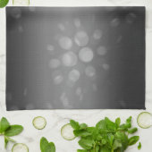 バーストパター点々のあるン – 黒、灰色、白 キッチンタオル (折り畳み)