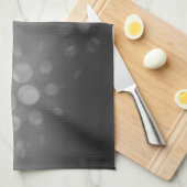 バーストパター点々のあるン – 黒、灰色、白 キッチンタオル (四つ折り)