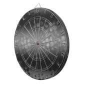 バーストパター点々のあるン – 黒、灰色、白 ダーツボード (正面右)