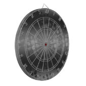 バーストパター点々のあるン – 黒、灰色、白 ダーツボード (正面左)