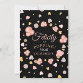 バーストポップコーンベイビーシャワー招待状 招待状 (正面)