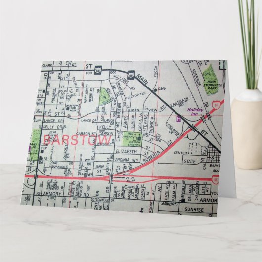 バーストー， CAヴィンテージマップ カード (正面)