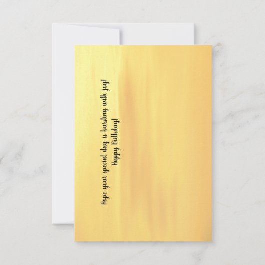 バースト模様サークル抽象芸術アート誕生日Ca 招待状 (裏面)