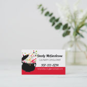 バースト蒸しアロマシェフケータリング料理 名刺 (スタンド正面)