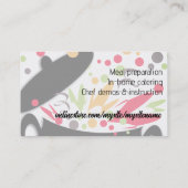 バースト蒸しアロマシェフケータリング料理 名刺 (裏面)