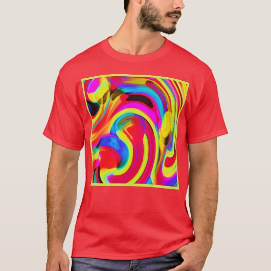バースト鮮やかカラー色相ミックス Tシャツ (正面)